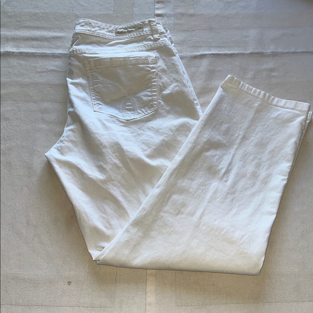 Calvin Klein Stretch White Skinny Jeans Size 10